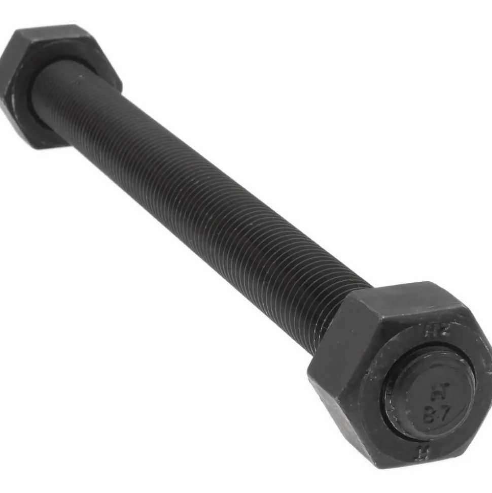 3/4-10, 10-1/4" Long, Uncoated, Steel, Fully Threaded Stud with Nut