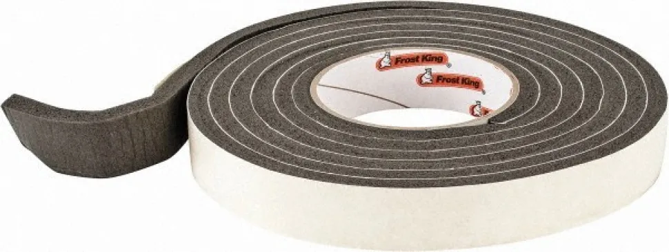 10' Long x 1" Wide, High Density Foam Tape Weatherstripping
