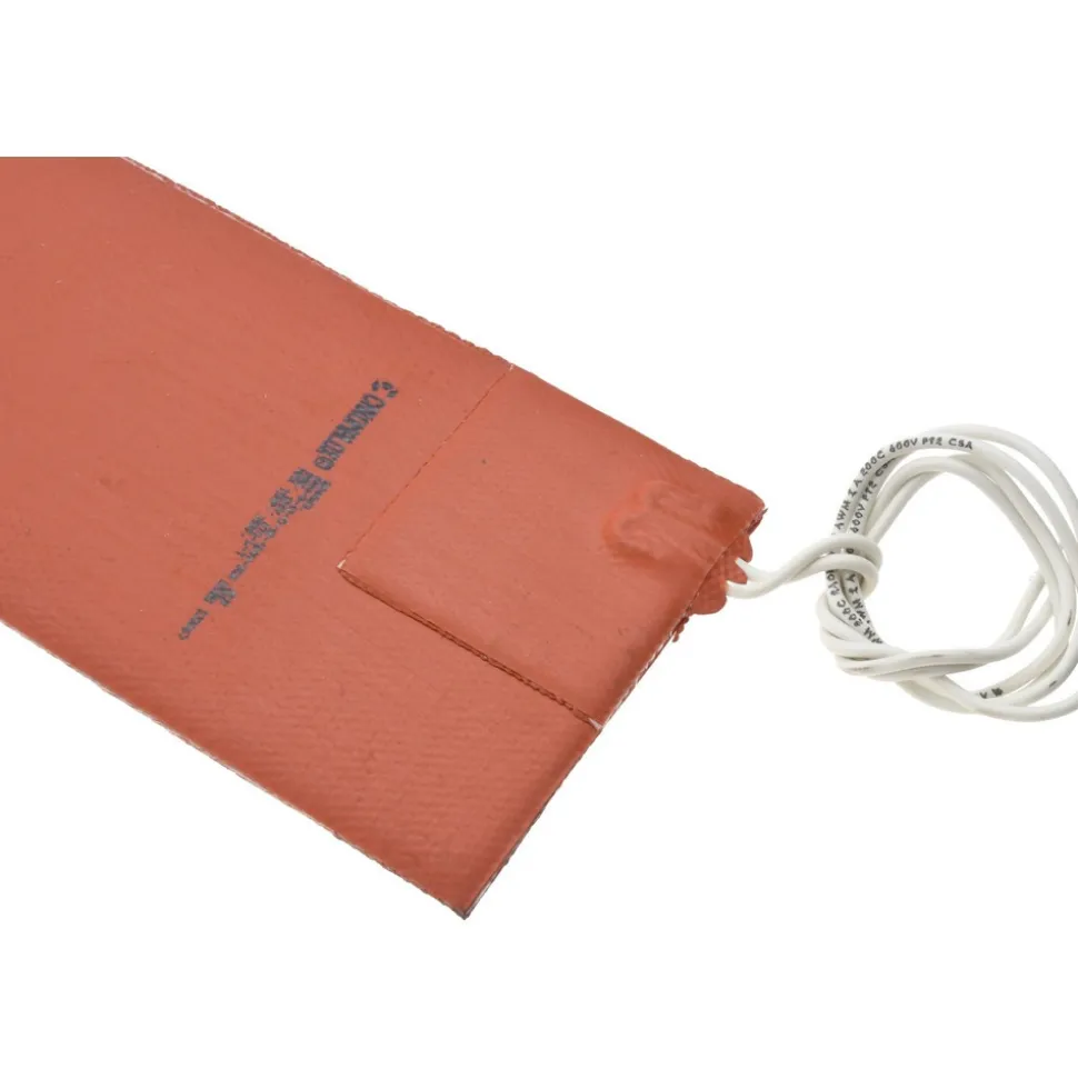 12" Long x 3" Wide, Rectangular, Silicon Rubber, Standard Heat Blanket