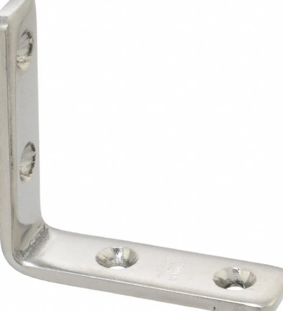 1-13/16" Long x 1/2" Wide, 18-8 Stainless Steel, Corner Brackets