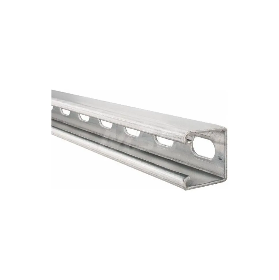 10' Long x 1-5/8" Wide x 1-5/8" High, 12 Gauge, Strip Steel, Half Slot Framing Channel & Strut