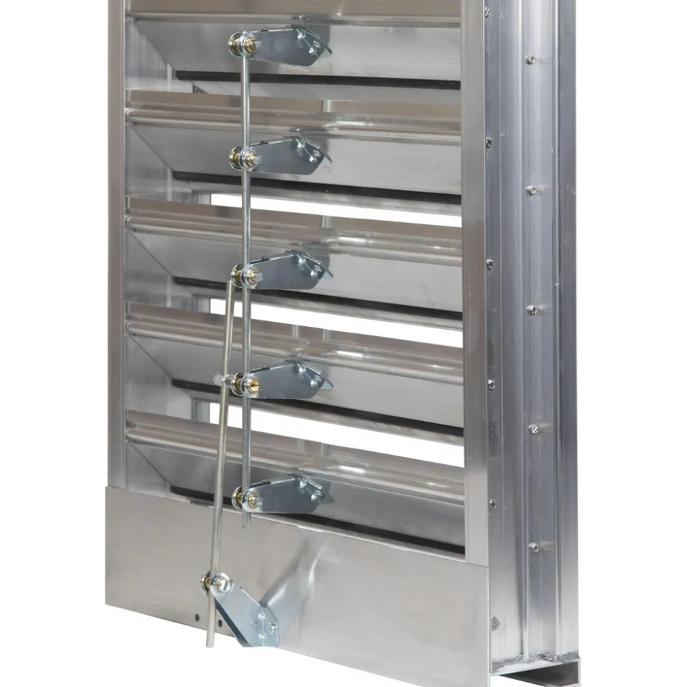 Louvers: Type: Intake or Exhaust, Extruded Aluminum, Combination Louver/Damper with Drainable Blades; Width (Inch): 36; Depth (Inch): 4; Height (Inch): 36
