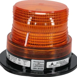 Low Profile Mini Strobe Light: Amber, Surface Mount, 12 to 48VDC