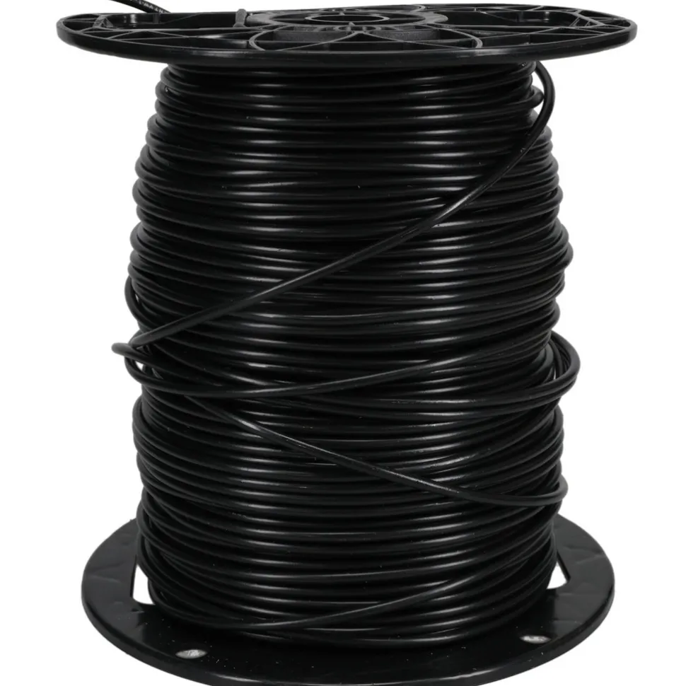 Machine Tool Wire: 14 AWG, Black, 500' Long, Polyvinylchloride, 0.136" OD