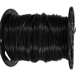 Machine Tool Wire: 14 AWG, Black, 500' Long, Polyvinylchloride, 0.136" OD