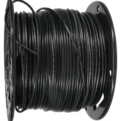 Machine Tool Wire: 16 AWG, Black, 500' Long, Polyvinylchloride, 0.12" OD