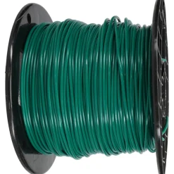 Machine Tool Wire: 18 AWG, Green, 500' Long, Polyvinylchloride, 0.108