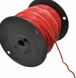 Machine Tool Wire: 14 AWG, Red, 500' Long, Polyvinylchloride, 0.136" OD