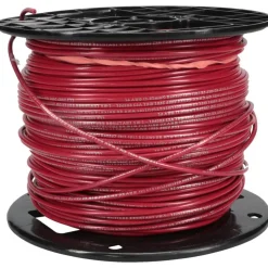 Machine Tool Wire: 16 AWG, Red, 500' Long, Polyvinylchloride, 0.12" OD