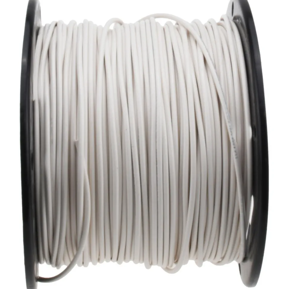 Machine Tool Wire: 16 AWG, White, 500' Long, Polyvinylchloride, 0.12" OD