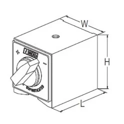 Magnetic Indicator Base: 60.00 mm Base Length, 50.00 mm Base Width, On, Off Switch