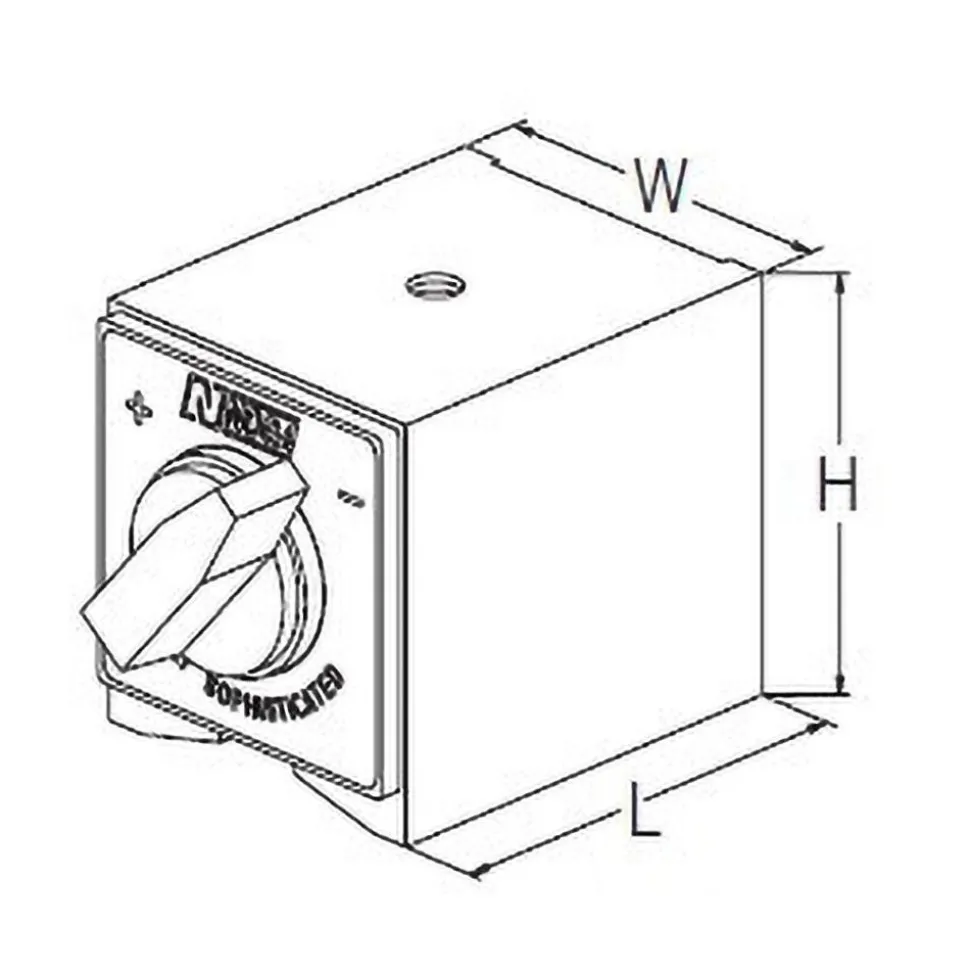 Magnetic Indicator Base: 120.00 mm Base Length, 50.00 mm Base Width, On, Off Switch