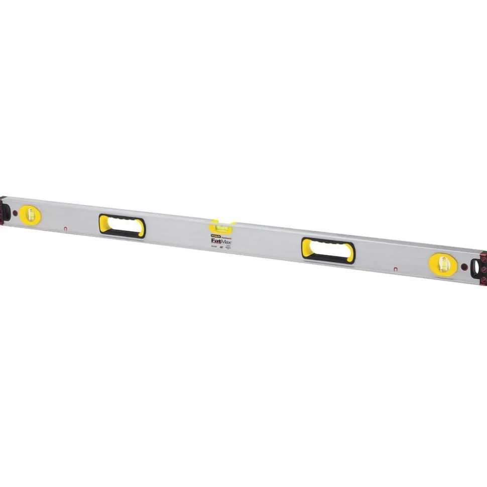 Magnetic 48" Long 3 Vial Box Beam Level