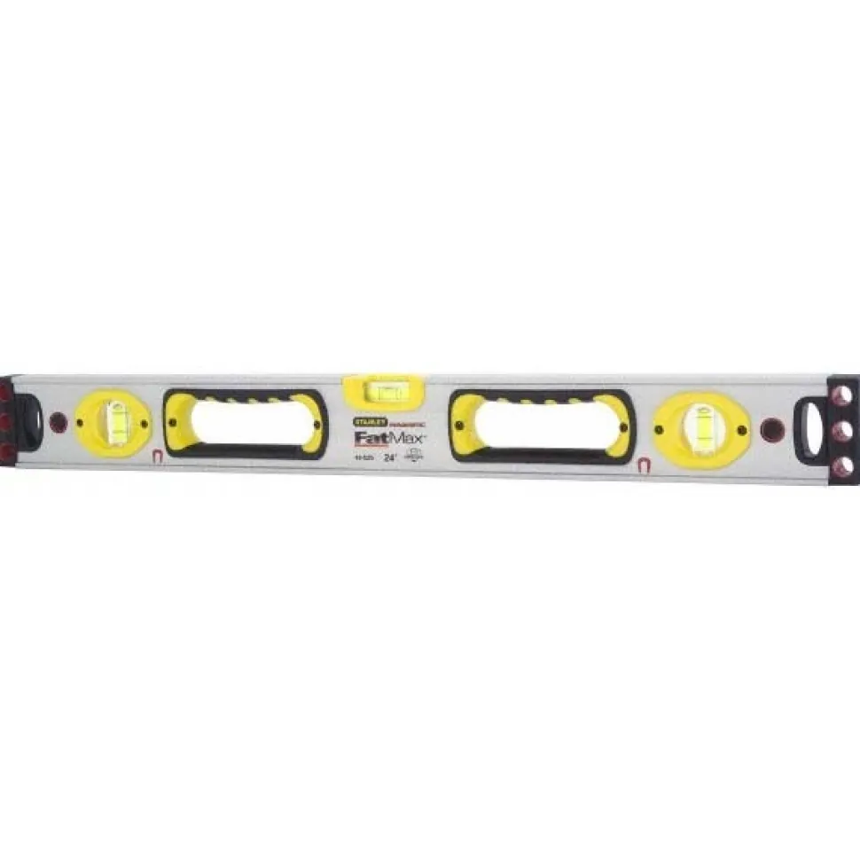 Magnetic 48" Long 3 Vial Box Beam Level