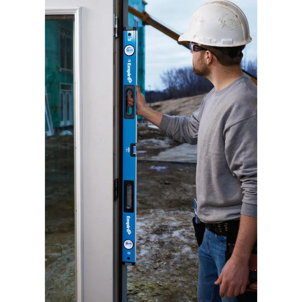 Magnetic 48" Long 3 Vial Box Beam Level