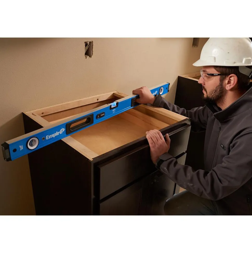 Magnetic 48" Long 3 Vial Box Beam Level