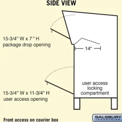 Mailboxes: Mount Type: Bolt Down; Lockable: Yes; Material: Aluminum; Color: Gray