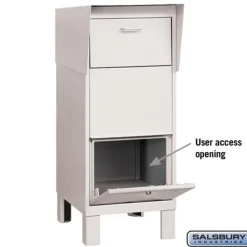 Mailboxes: Mount Type: Bolt Down; Lockable: Yes; Material: Aluminum; Color: White
