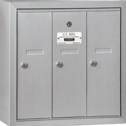 Mailboxes: Mount Type: Surface; Lockable: Yes; Material: Aluminum; Color: Aluminum