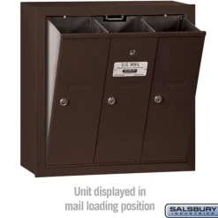 Mailboxes: Mount Type: Surface; Lockable: Yes; Material: Aluminum; Color: Aluminum
