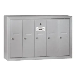 Mailboxes: Mount Type: Surface; Lockable: Yes; Material: Aluminum; Color: Aluminum