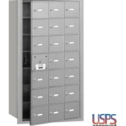 Mailboxes: Mount Type: Surface; Lockable: Yes; Material: Aluminum; Color: Aluminum