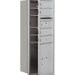 Mailboxes: Mount Type: Surface; Lockable: Yes; Material: Aluminum; Color: Aluminum