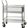 Mail Utility Cart: 30" Long, 18" Wide, Steel