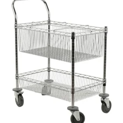 Mail Utility Cart: 30" Long, 18" Wide, Steel