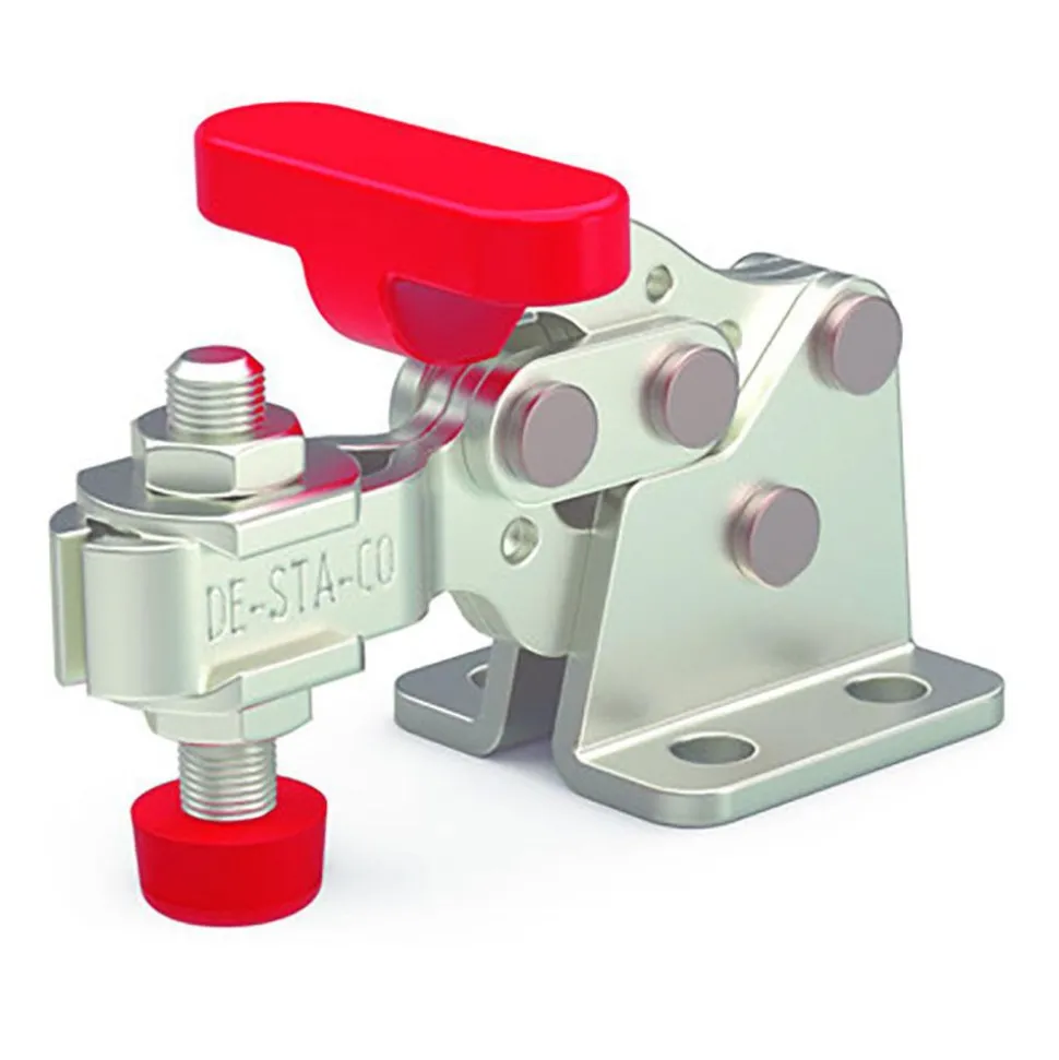 Manual Hold-Down Toggle Clamp: Horizontal, 150.00 lb Capacity, U-Bar, Flanged Base