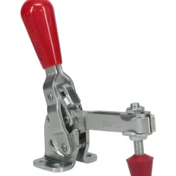 Manual Hold-Down Toggle Clamp: Vertical, 200.00 lb Capacity, U-Bar, Flanged Base