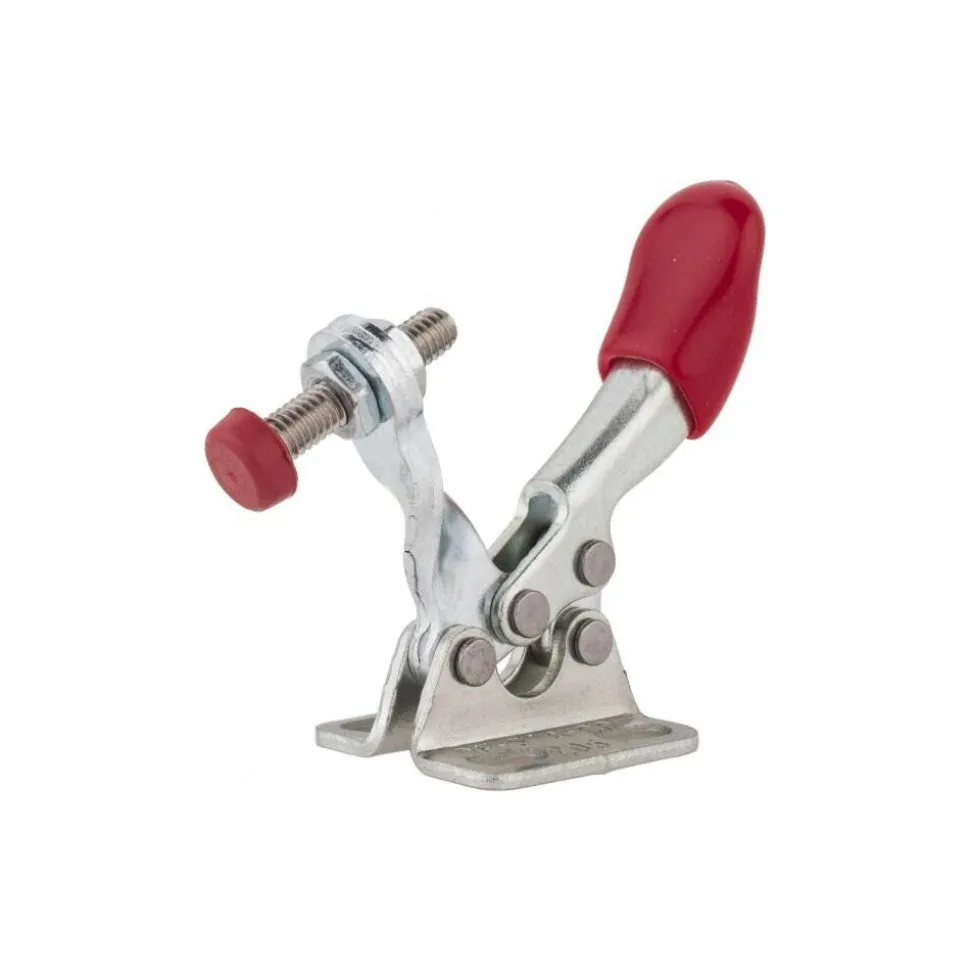 Manual Hold-Down Toggle Clamp: Horizontal, 60.00 lb Capacity, Solid Bar, Flanged Base