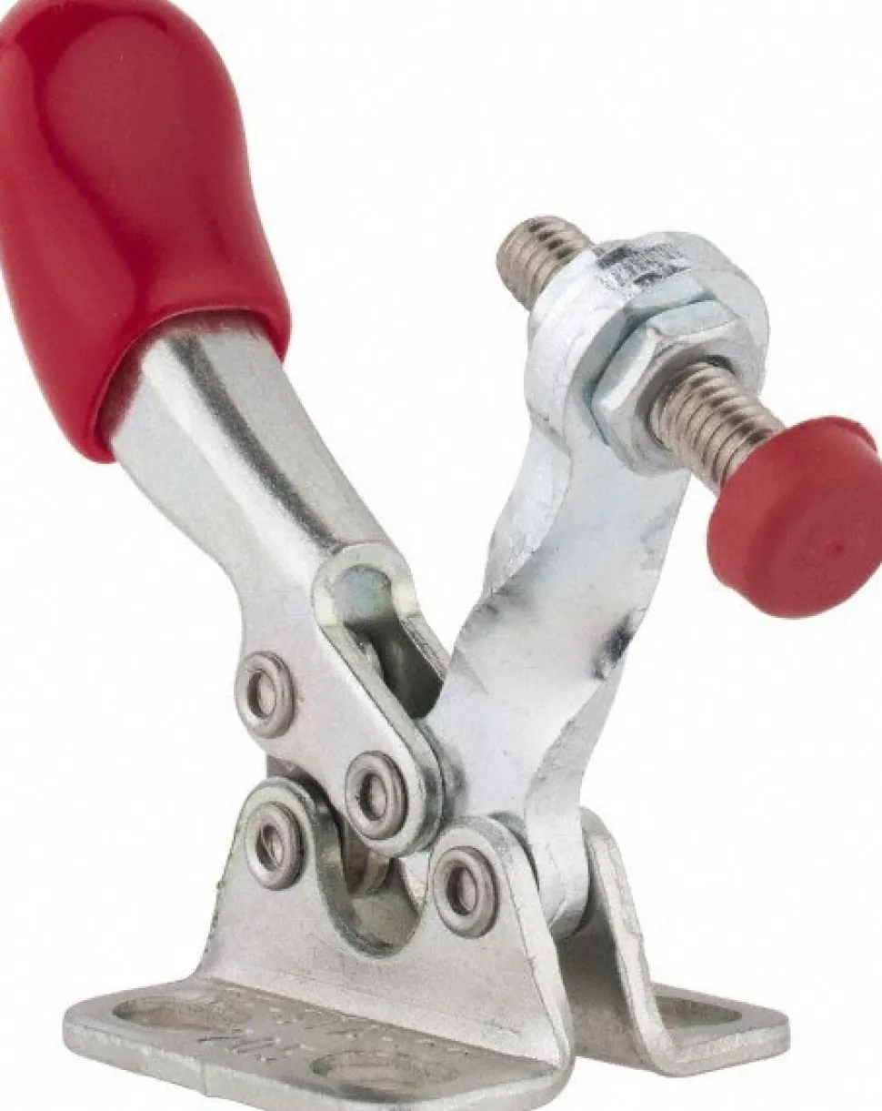 Manual Hold-Down Toggle Clamp: Horizontal, 60.00 lb Capacity, Solid Bar, Flanged Base
