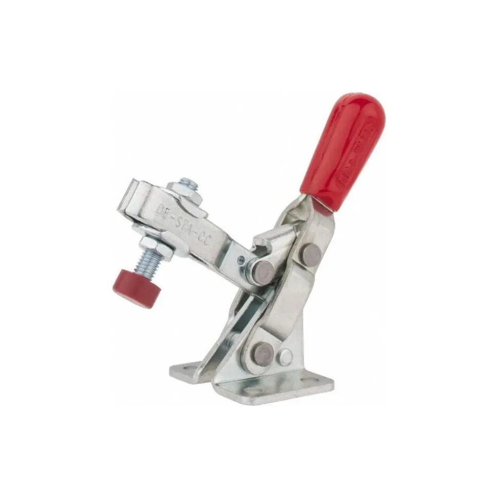 Manual Hold-Down Toggle Clamp: Vertical, 100.00 lb Capacity, U-Bar, Flanged Base