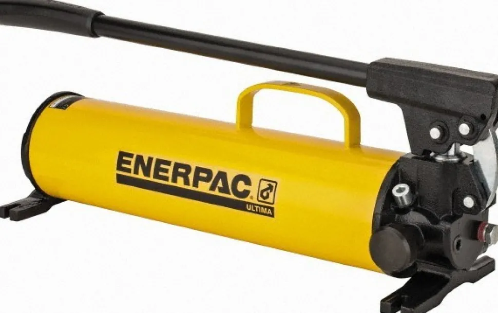 Manual Hydraulic Pump: 2 Stage, 1.125" Piston Dia, Steel Pump