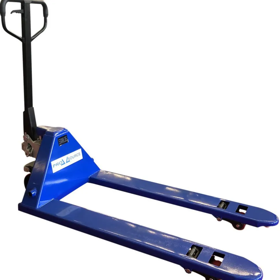 Manual Pallet Truck: 5500 lb Capacity, 21-5/8" OAW, 42" Forks, 3" Lowered Height, 7-1/2" Lifting Height