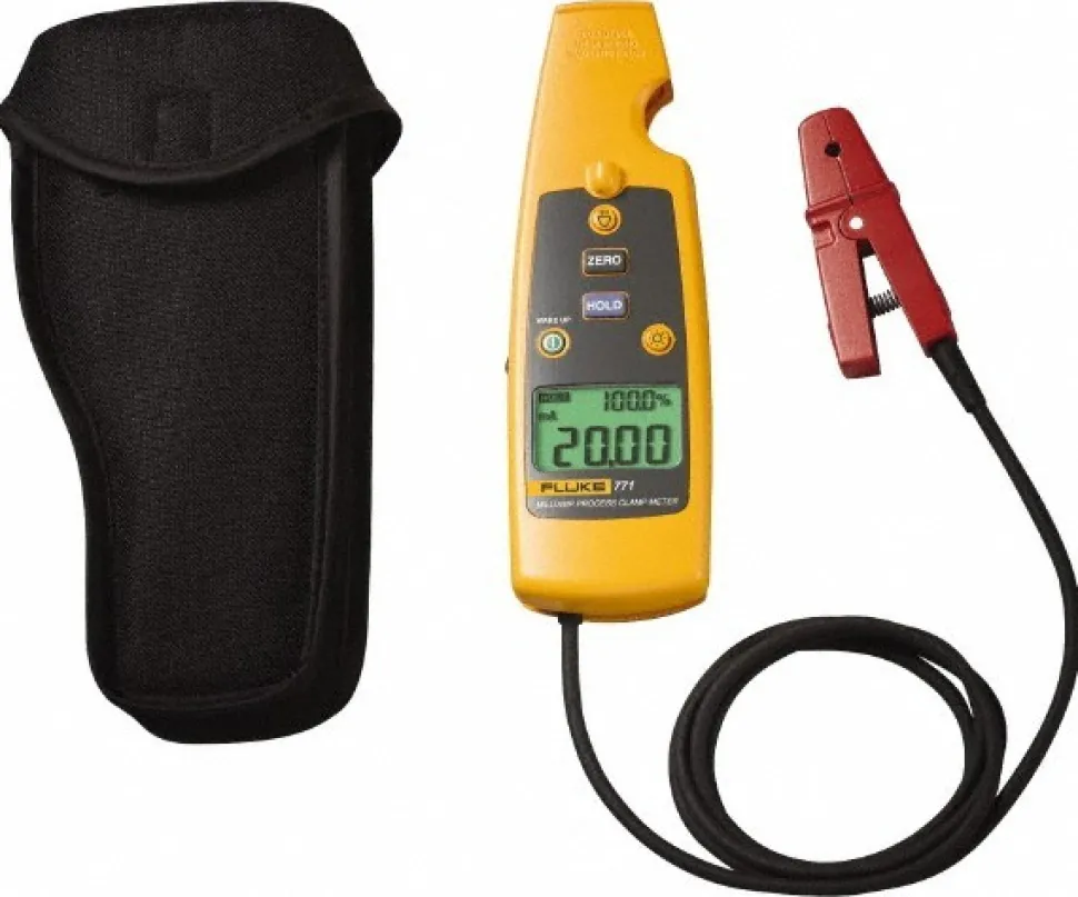 mA Process Clamp Meter: CAT II, 0.1772" Jaw, Detachable Jaw