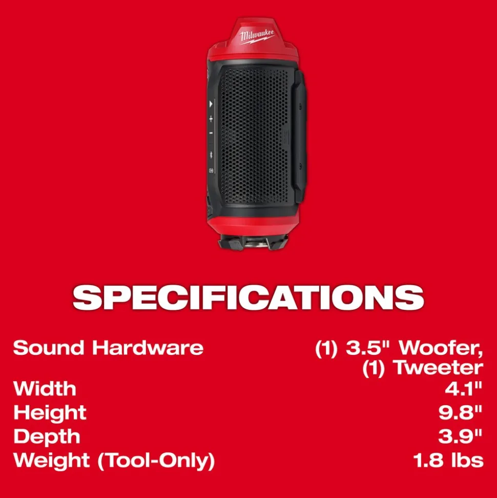 M12™ Bluetooth® Jobsite Speaker w/ PACKOUT™ Compatibility
