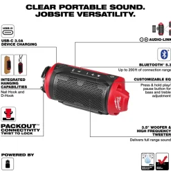 M12™ Bluetooth® Jobsite Speaker w/ PACKOUT™ Compatibility
