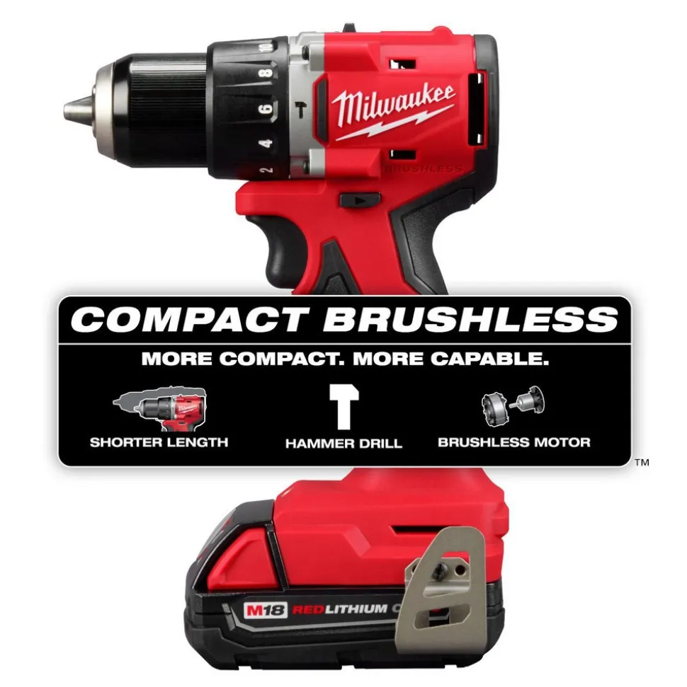 M18™ Compact Brushless 1/2" Hammer Drill/Driver Kit