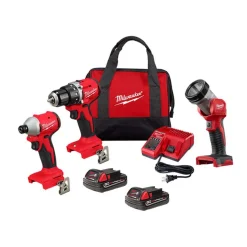 M18™ Compact Brushless 2-Tool Combo Kit, Compact Brushless 1/2" Drill/ Driver & Compact Brushless 1/4" Hex Impact Driver