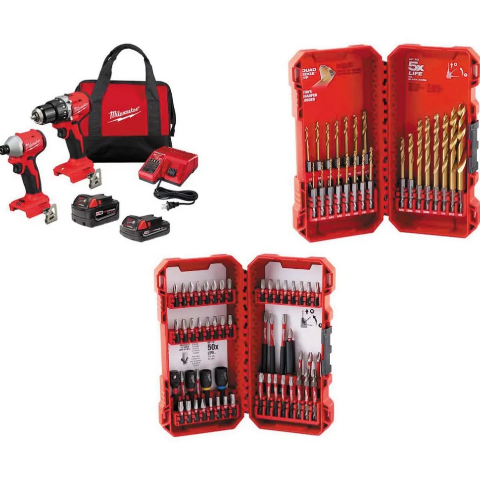 M18™ Compact Brushless 2-Tool Combo Kit, Hammer Drill/Impact Driver