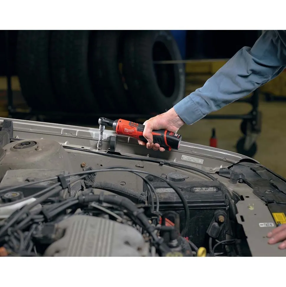 M12™ Cordless 3/8” Lithium-Ion Ratchet, 0-225 RPM, 35 ft-lb Max Torque