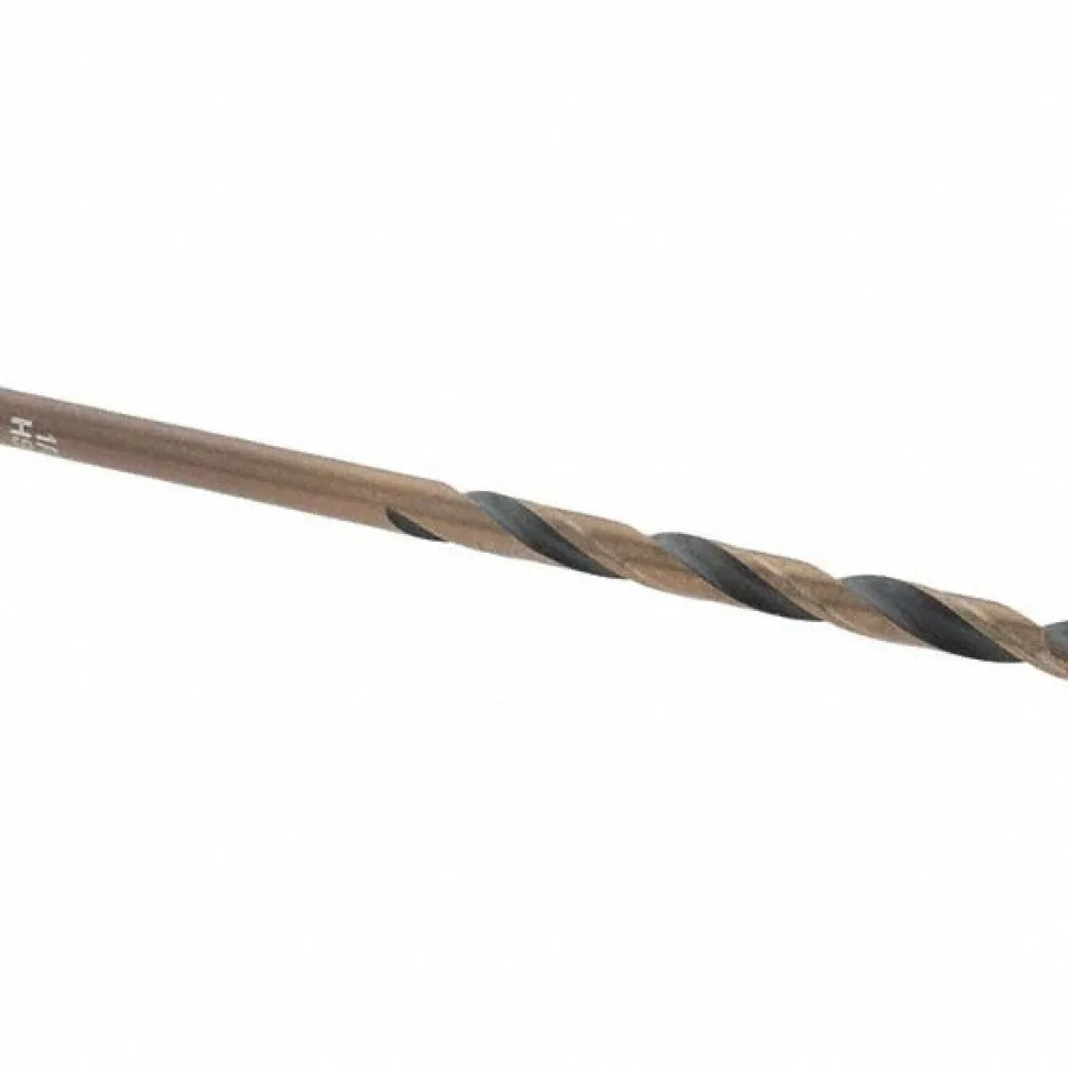 Mechanics Drill Bit: 1/8" Dia, 135 ° Point, High Speed Steel, Straight-Cylindrical Shank, Split Point