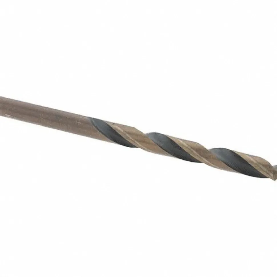 Mechanics Drill Bit: 3/16" Dia, 135 ° Point, High Speed Steel, Straight-Cylindrical Shank, Split Point