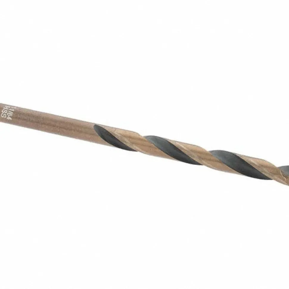 Mechanics Drill Bit: 11/64" Dia, 135 ° Point, High Speed Steel, Straight-Cylindrical Shank, Split Point