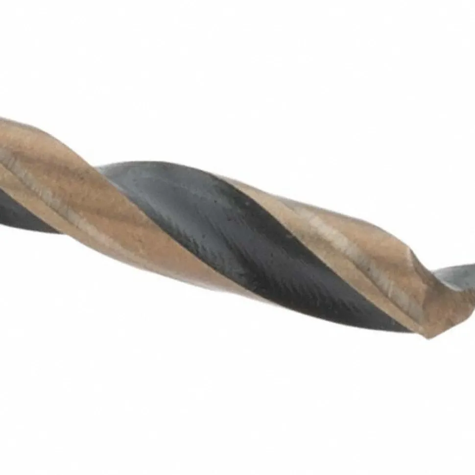 Mechanics Drill Bit: 9/64" Dia, 135 ° Point, High Speed Steel, Straight-Cylindrical Shank, Split Point