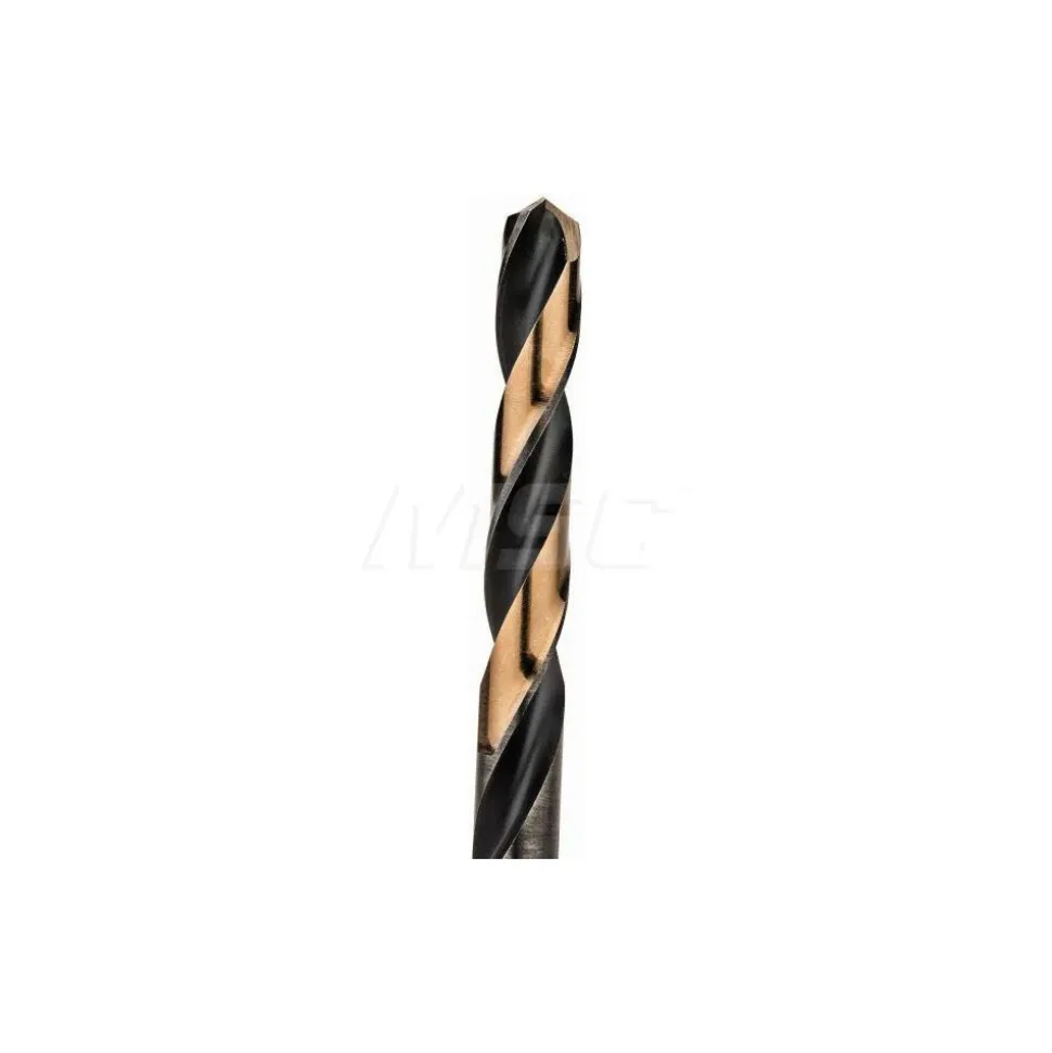 Mechanics Drill Bit: Letter E (1/4"), 135 ° Point, High Speed Steel, Weldon Shank, Split Point