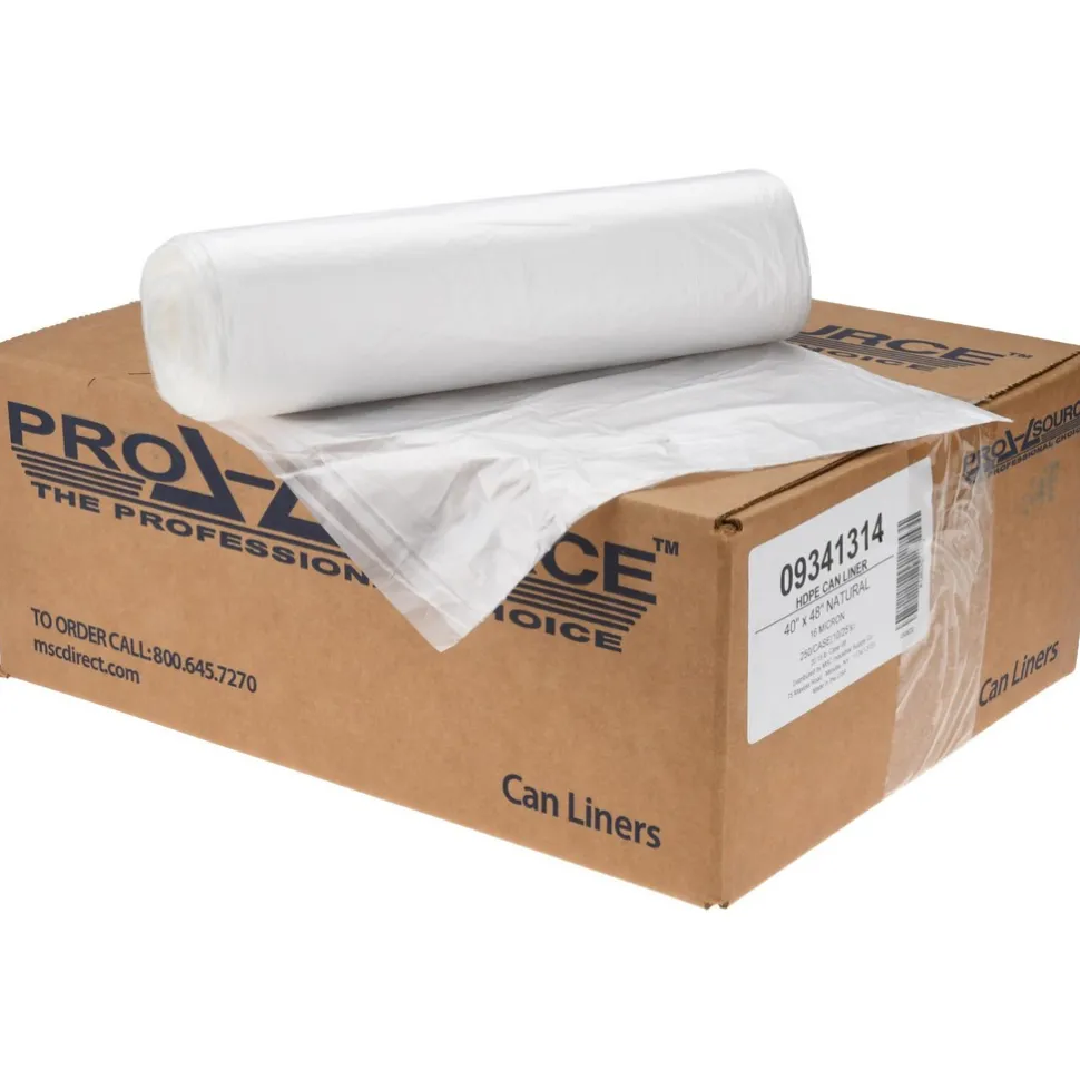 Medium Duty Trash Bags: 45.000 gal, 0.63 mil, Pack of 250