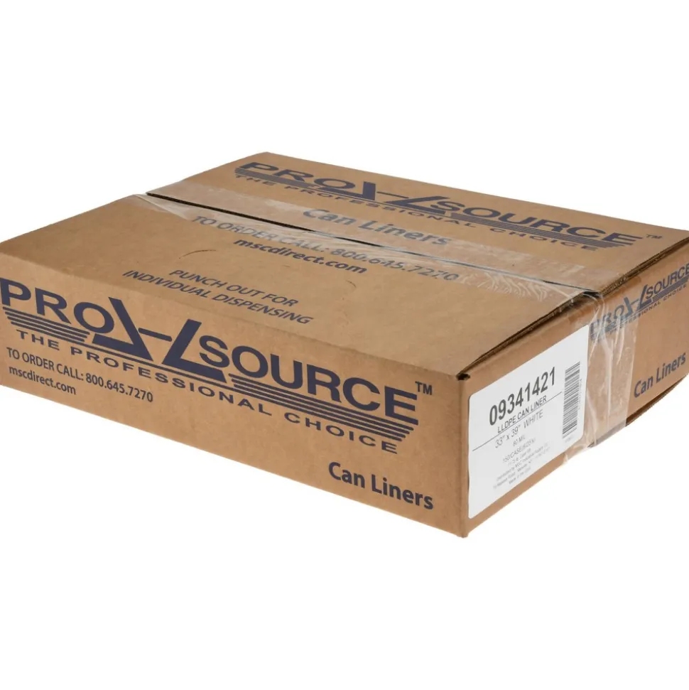 Medium Duty Trash Bags: 33.000 gal, 0.8 mil, Pack of 150